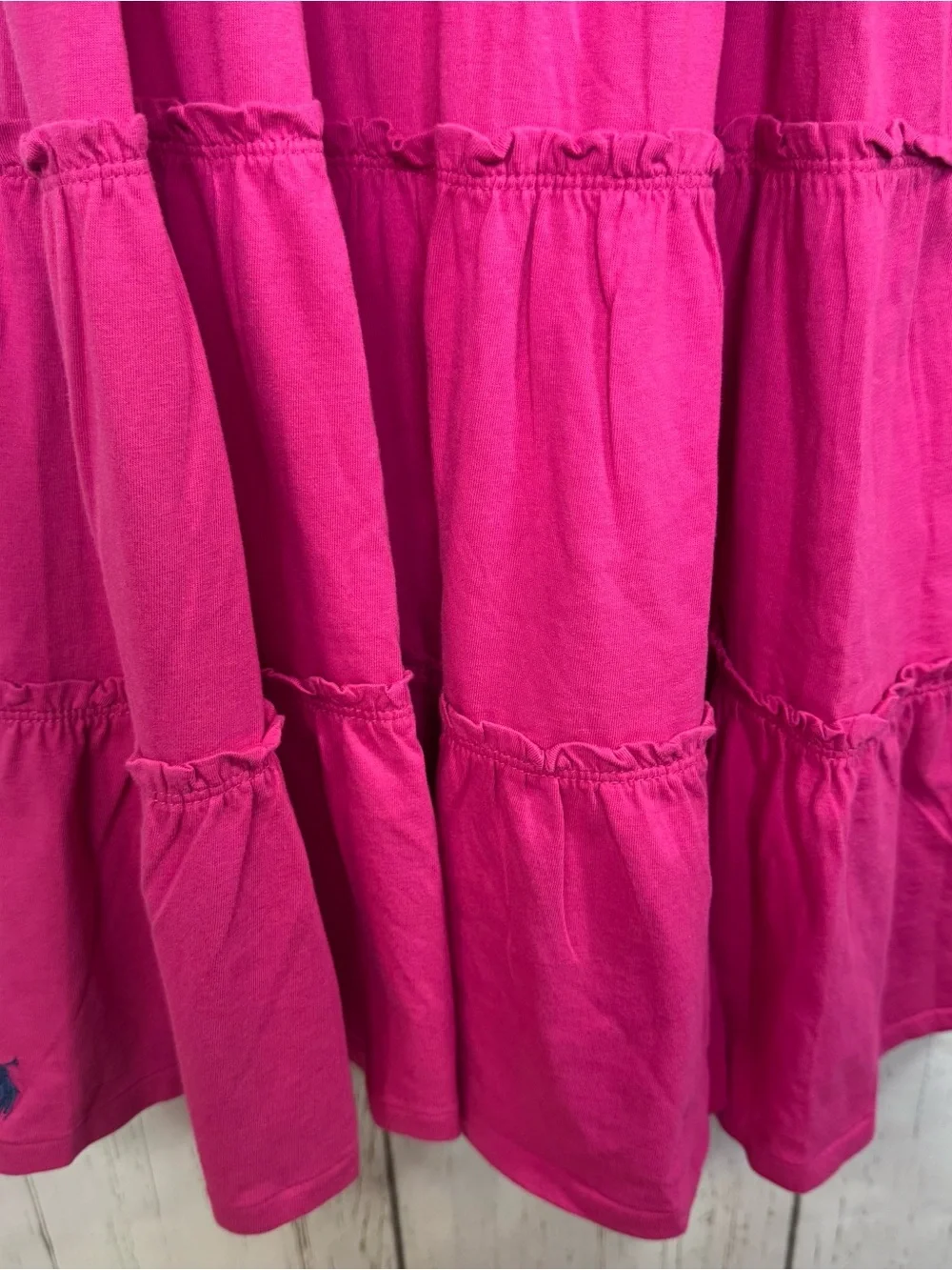 Polo Ralph Lauren Girls Pink Smocked Puff Sleeve Tiered Dress XL 16 NWT Preppy